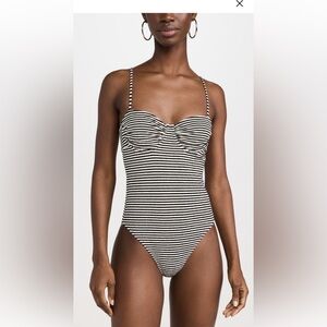 Tanya Taylor Striped One-Piece Swimsuit